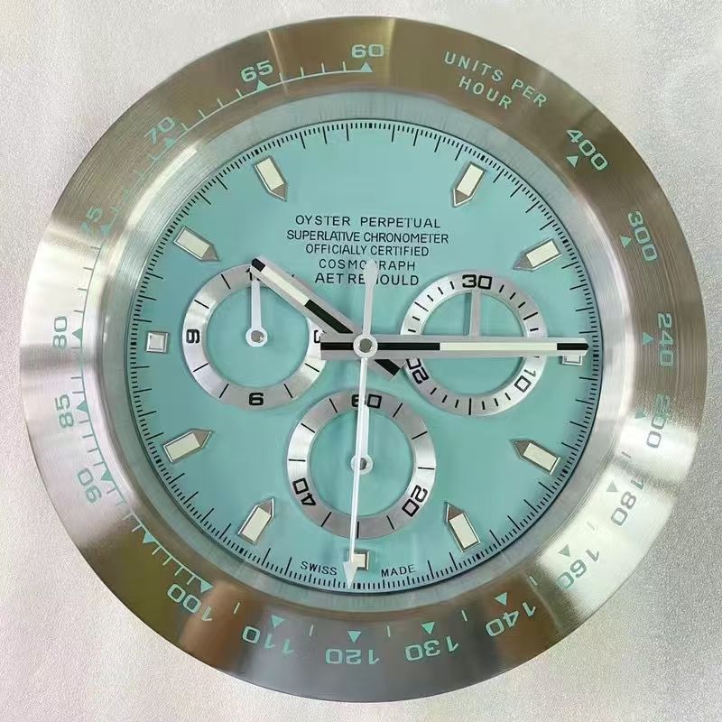 一件起批金属不锈钢夜光客厅挂钟GMT静音钟表专供出口Wall clock|undefined