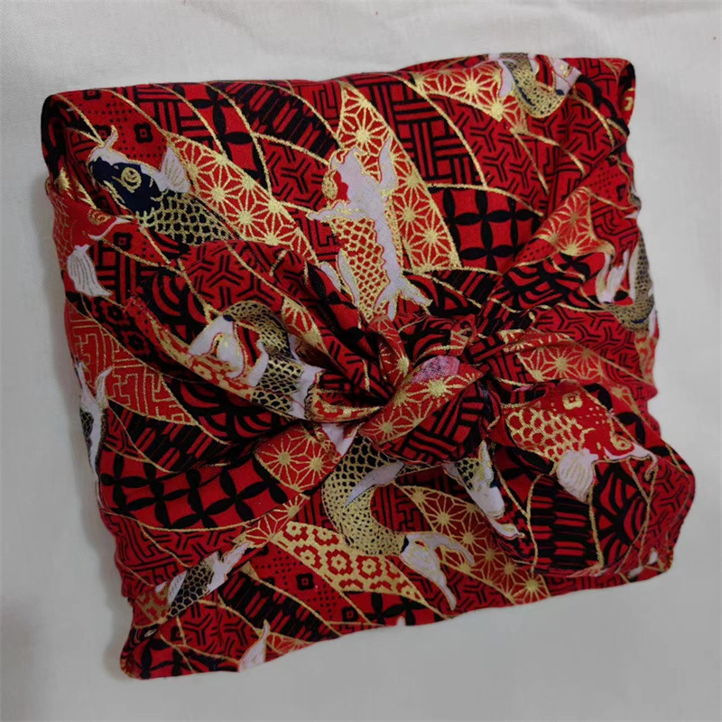 日式和风烫金吕敷包裹布糖果袋节日礼盒包装布名族风桌布餐垫批发