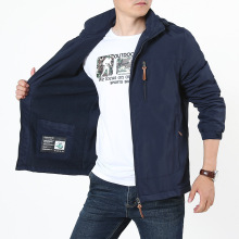 棉衣男秋冬加绒加厚保暖宽松大码休闲户外青年运动衣夹克衫男上衣