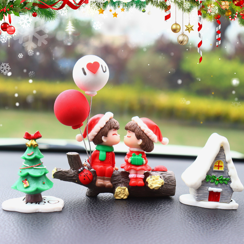 Christmas car decoration center console creative decoration new cute car decoration desktop couple Doll Gift Christmas car decoration center console creative decoration new cute car decoration desktop couple Doll Gift