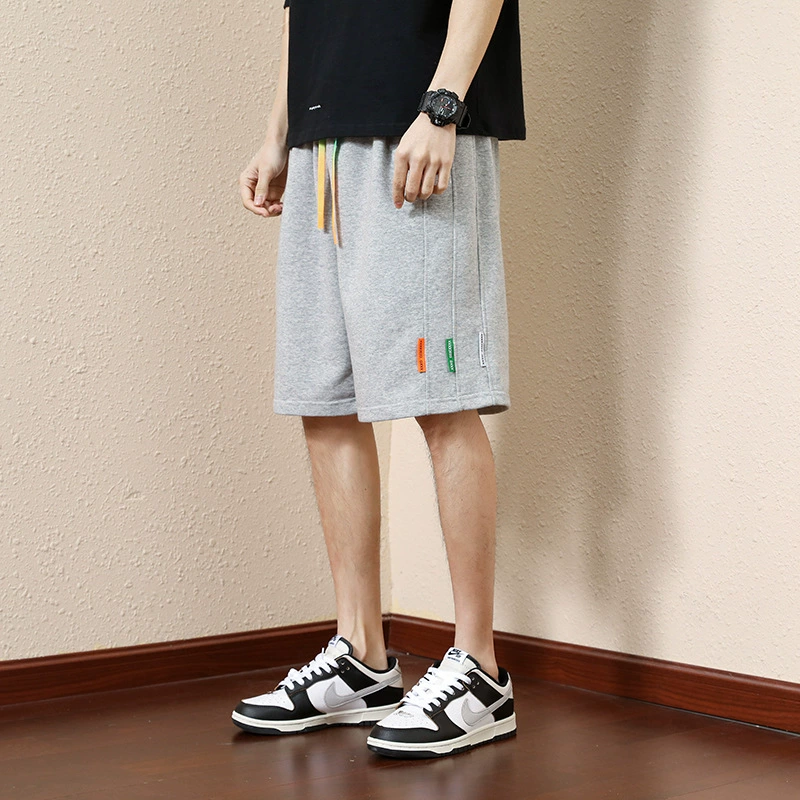 2023 летние новые мужские Пятиточечные вязаные брюки больших размеров, Спортивные Повседневные брюки больших размеров