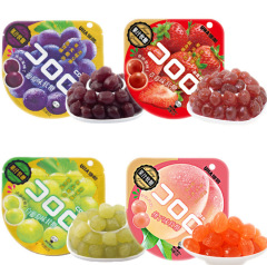 卸売 UHA ユーハ味のキャンディー グレープ/ピーチ/グリーン/ストロベリー ジュース グミ卸売 52g*6/セット