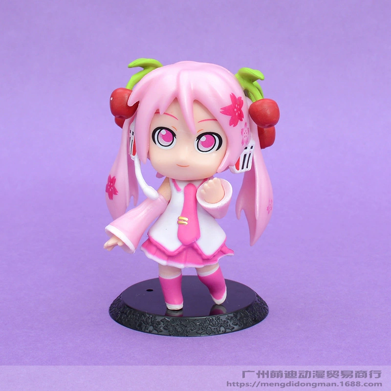 6 Hatsune Virtual Singer Animation Series Figure Models, cake decoration gacha doll machine ornaments wholesale