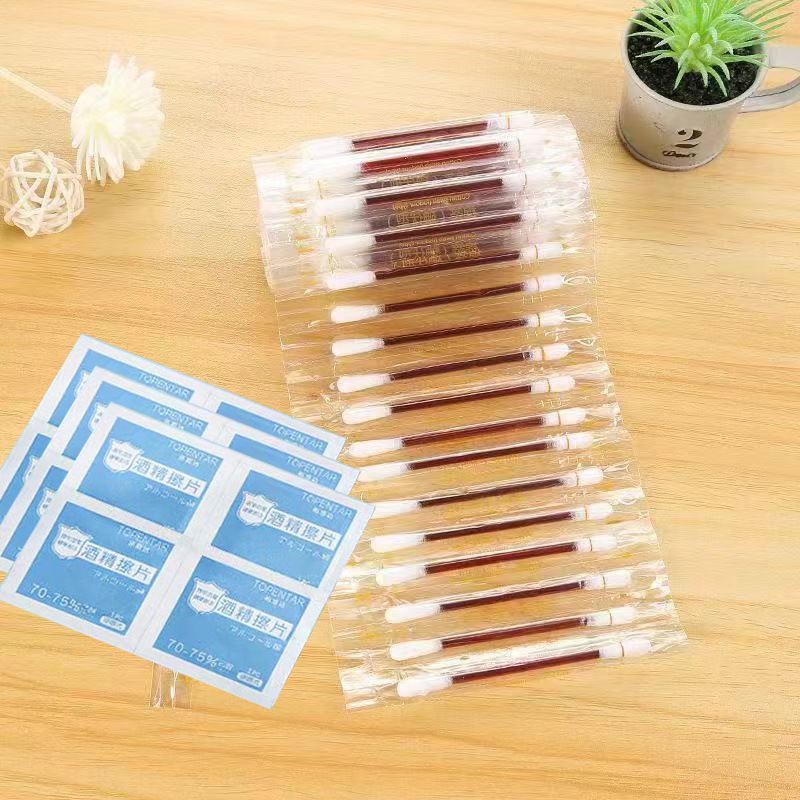 (대량) 요오도퍼 면봉 50개 + 화장솜 10개