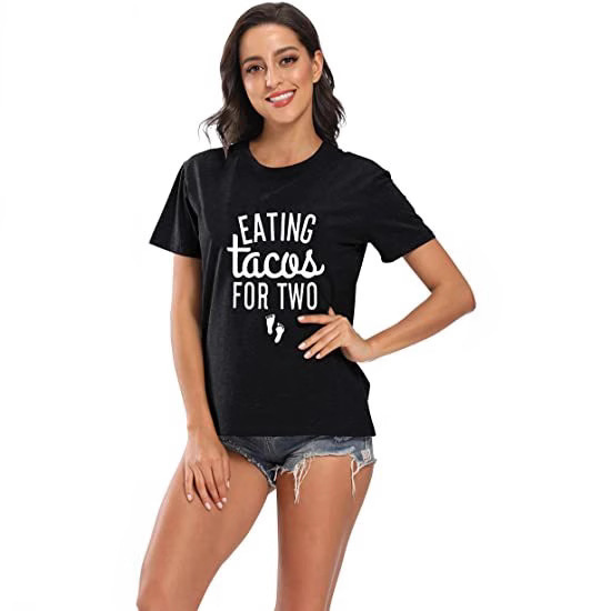 In-Stock Foreign Trade Walmart Maternity Shirt with Cute Graphic Letter Print T-Shirt Pregnancy Announcement Short-Sleeve T-Shirt