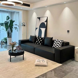 Italian Minimalist New Technology Cloth Simple Modern Living Room Small Apartment Straight Tofu Block Cream Style Sofa