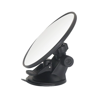 Large field of view rear view auxiliary mirror: No-Drill Round Auxiliary Mirror