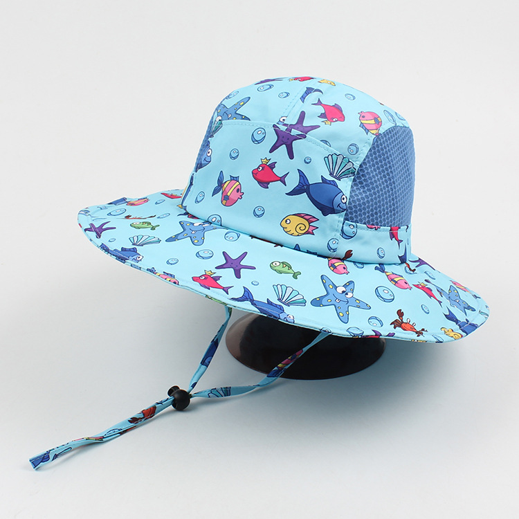 Korean Thin Section Cartoon Kids Fisherman Hat display picture 2