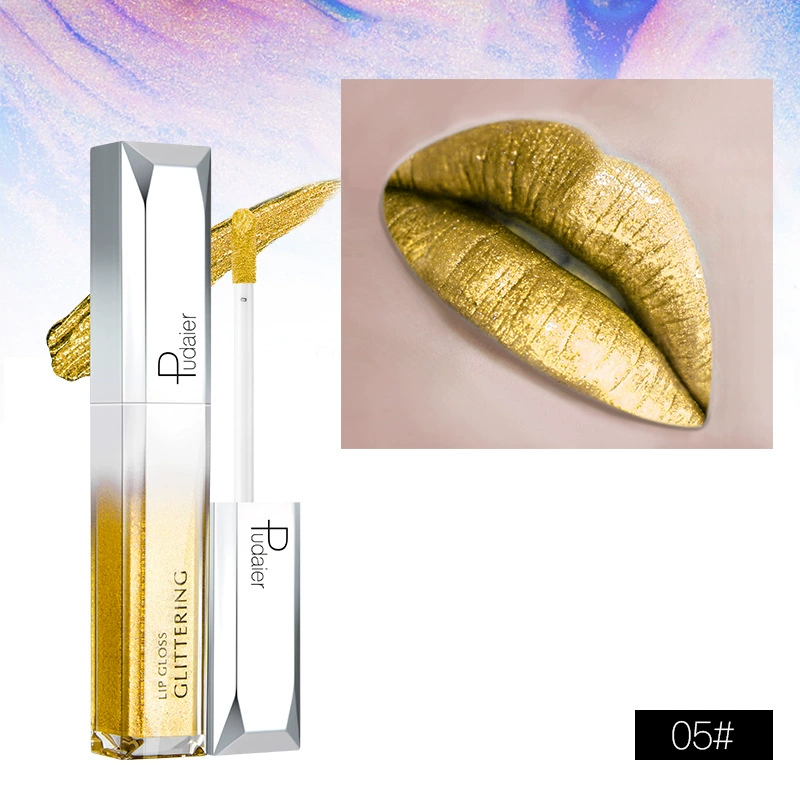 Lip Gloss (Pudaier) Shimmer Pearl Nourishing, 18 Colors, Lip-Volume Enhancing, European Style