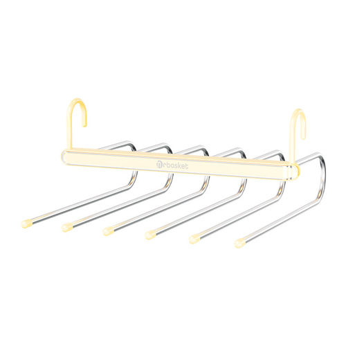 Side multi-functional trouser rack multi-layer folding trouser hanger household telescopic finishing rack trouser rack storage artifact