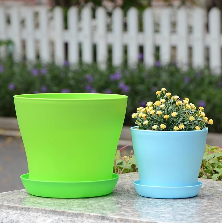 樹脂プラスチック植木鉢ポータブル家庭用バルコニー鉢植え多肉植物ポトス植物模造セラミックオープンラウンド植木鉢|undefined