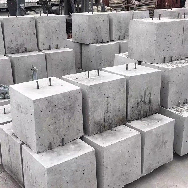 山东东营光伏水泥墩太阳能发电水泥底座屋顶用圆形混凝土光伏墩方