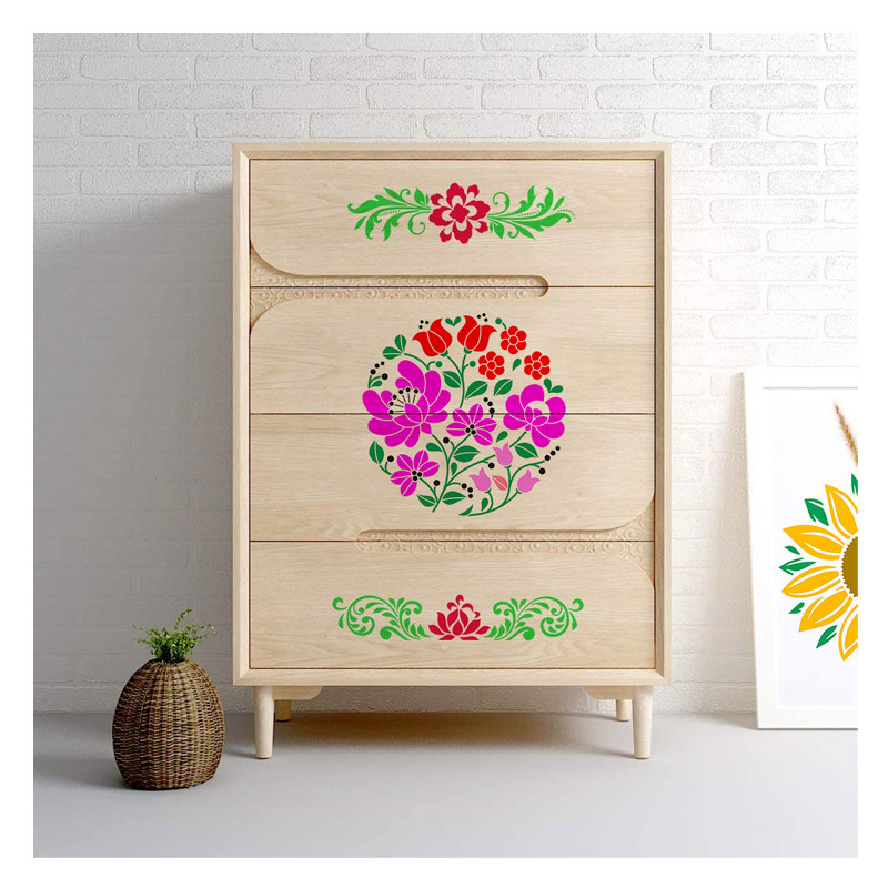 (Cross-border trading), template with sunflower extract, plastic spray, flowered, DIY 3
