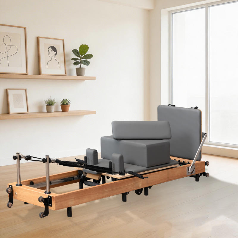 Pilates Core Cama Plegable Yoga Cama de madera sólida Equipo de ejercicios domésticos Pilates reformadores
