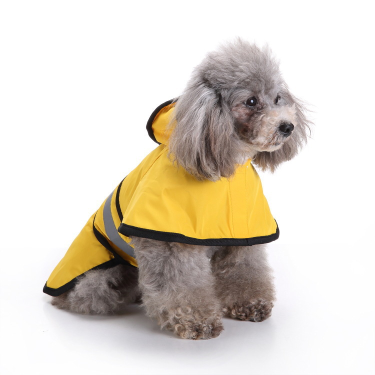 Amazon best-selling dog raincoat for small dogs, waterproof and windproof pet clothing, reflective rain poncho, clothing and accessories wholesale