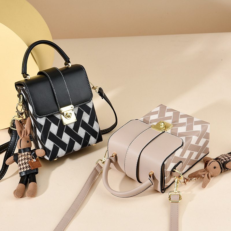 Mobile Phone Bags, New Women's Bags, Autumn And Winter Crossbody Bags, Small Shoulder Bags, Niche Plaid Small Square Bags, Simple And Fashionable._voghion.com