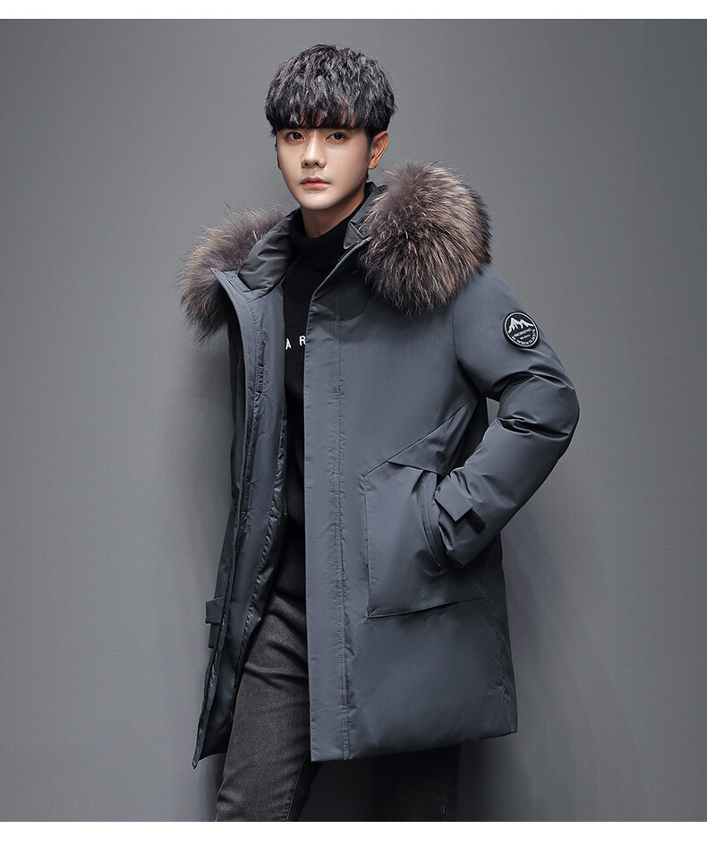 Men's Hooded Down Jacket Winter Warm Business Thickened Coat_voghion.com
