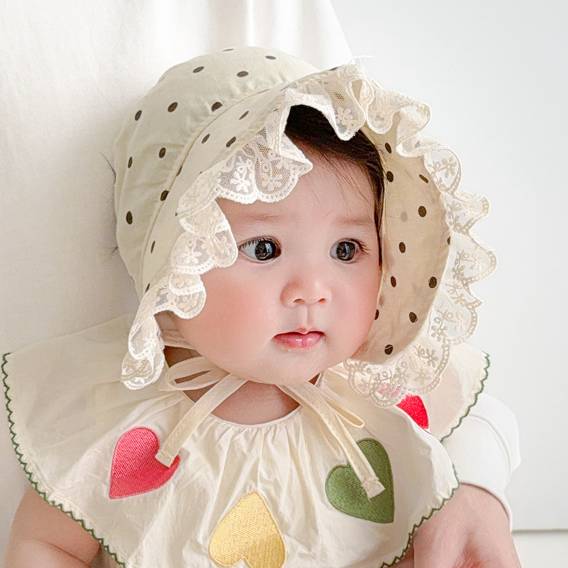 Sombrero de bebé coreano, sombrilla de bebé femenina de primavera y verano, protector solar, sombrero de palacio, luna pequeña, protector de edad, sombrero de placenta de fontanela, sombrero de sol, marea