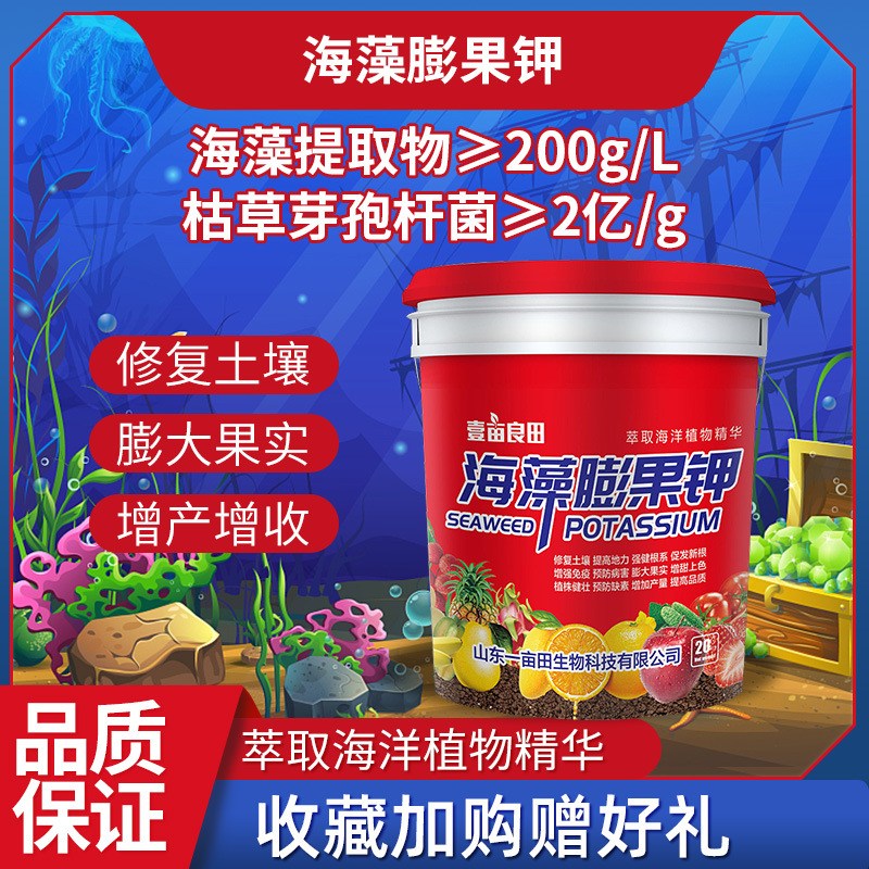 现货海藻膨果钾含氨基酸水溶肥料保花保果膨果增色抗裂果改良土壤
