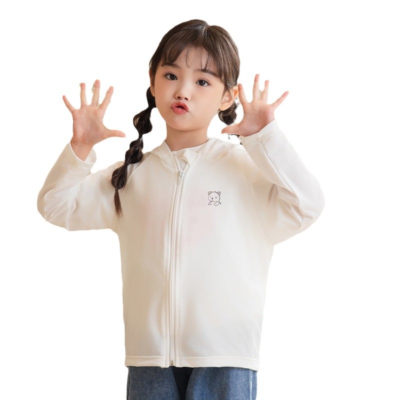 (2개) 2025 새로운 어린이 선 스크린 의류 자외선 통기성 어린이 선 스크린 의류 아이스 실크 얇은 어린이 선 스크린 코트