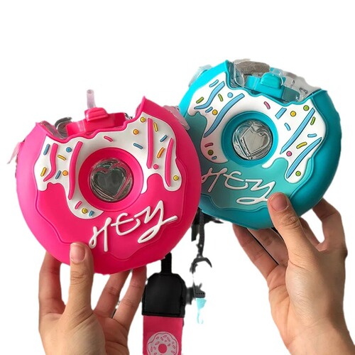 Donut children's water cup internet celebrity ins primary school student kettle kindergarten male and female baby straw cup portable cup