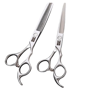 Specialized Barber Manufacturer Cross-Border Stainless Steel Hairdressing Scissors Set for Home Use, Flat Shears, Thinning Scissors, Hairdressing Scissors