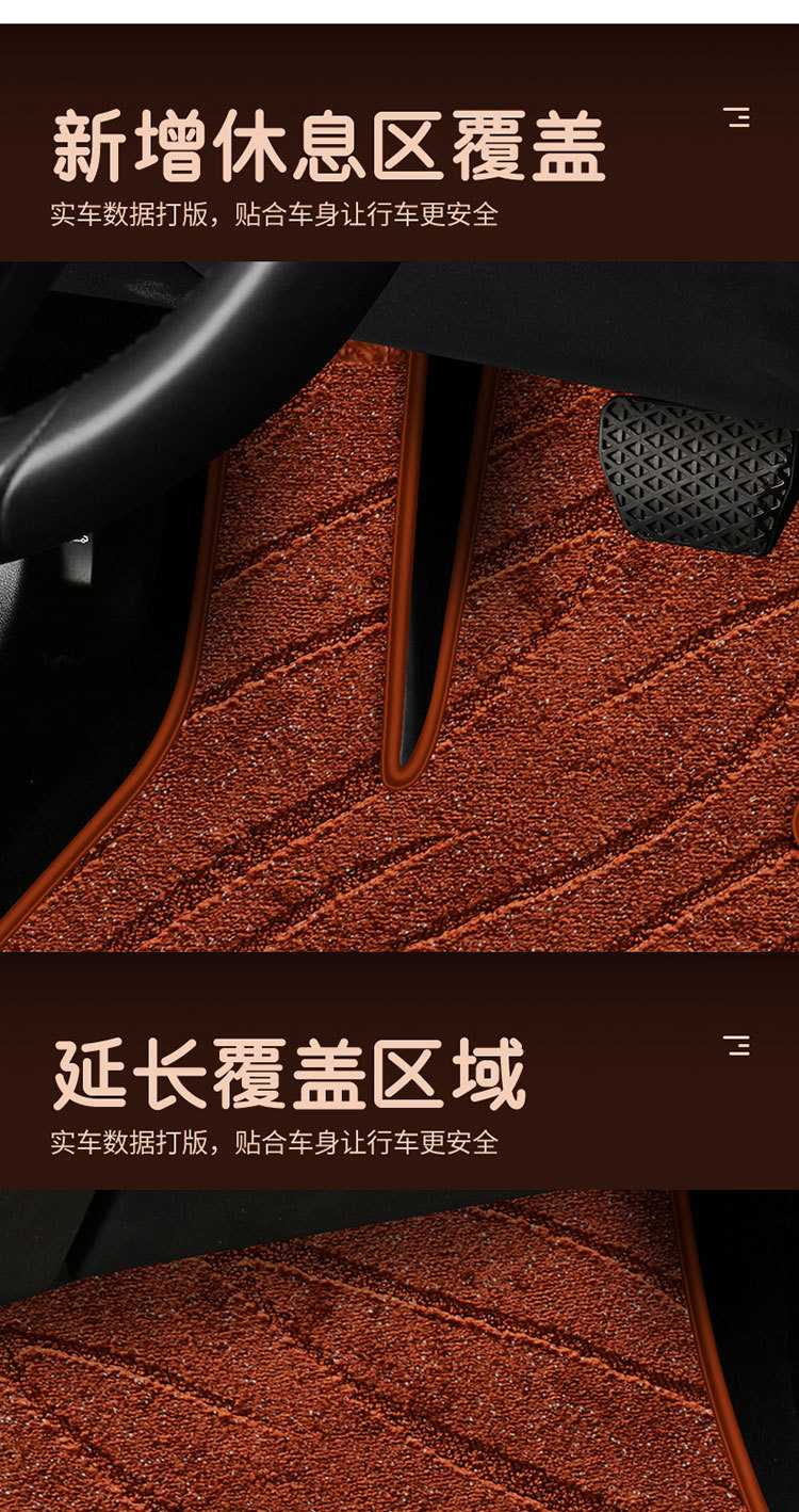 Audi A6L/A4L/Q5L/A3/A5/Q3/Q7/Q2L three-compartment fully enclosed TPE car carpet floor mat