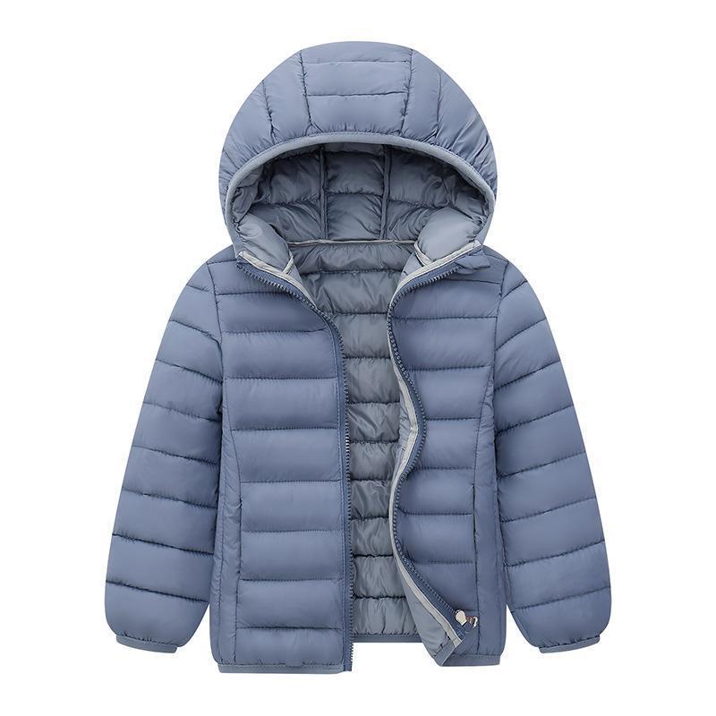 Chaqueta de plumón ligera para niños y niñas, modelo 2025, abrigo corto de algodón para niños pequeños y mayores.
