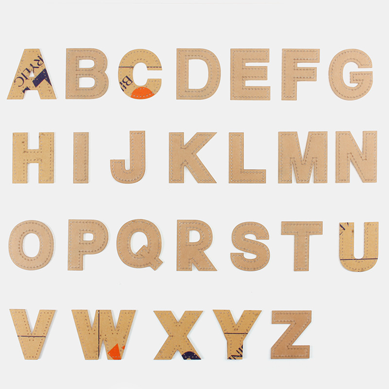 字母一套26个 亚克力板型带斩孔位 手工DIY皮革工具牛皮挂饰