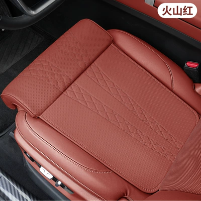 Universal seat cover Seat Leg Extension Support to Relieve Leg - volcano-red-single-pack-nappa-leather-extended-four-seasons-leg-restbreathable-62cm40cm
