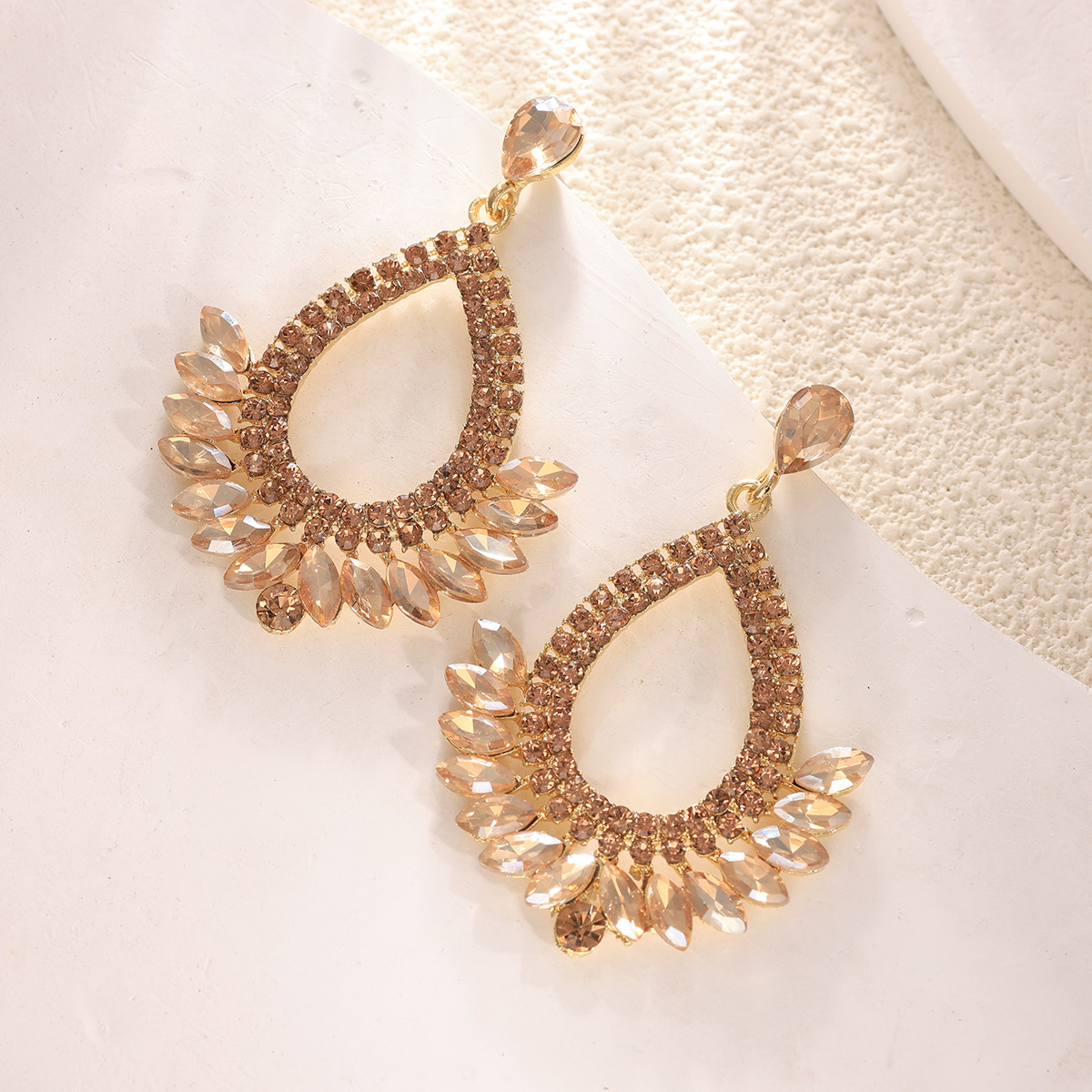16g Weight Alloy Ear Needle Material Zircon Inlay Material Drop Earrings Classification 1 Pair Quantity Holiday, Daily Occasion Alloy Material Water Droplets Pattern Spring&Summer Season Women's Gender Inlay Design Vacation, Simple Style Style 1 Pair Vacation Simple Style Water Droplets Inlay Alloy Zircon Drop Earrings 9
