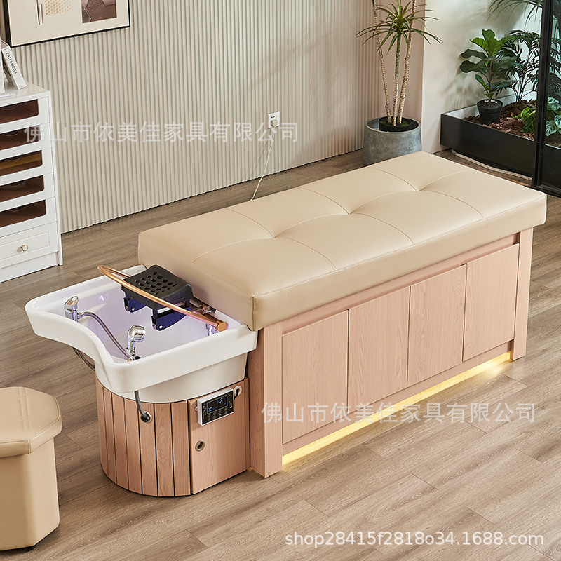 Yimei Jiaba masaje tailandés cama de lavado de cabello salón de peluquería especial de tratamiento de cabello agua circulante fumigante salón de belleza salón de belleza