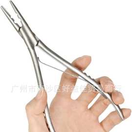 不锈钢接发钳子接发钳带  2 孔拆卸接发工具用于链节和微型环接发