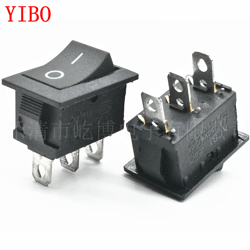 KCD1 3脚2档 15*21 三脚两档 斜面 船型开关 翘板开关 6A 250V