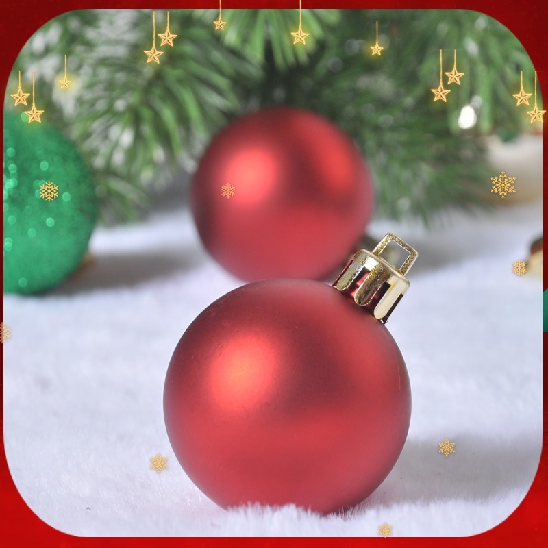 クロスボーダークリスマスボール 6 センチメートルクリスマス装飾ルースボールクリスマスツリーペンダントルースボール電気メッキボールクリスマス装飾|undefined