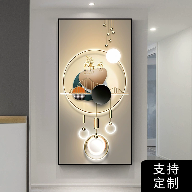 Self-adhesive modern three dimensional stickers on wall, light luxury style, 3D