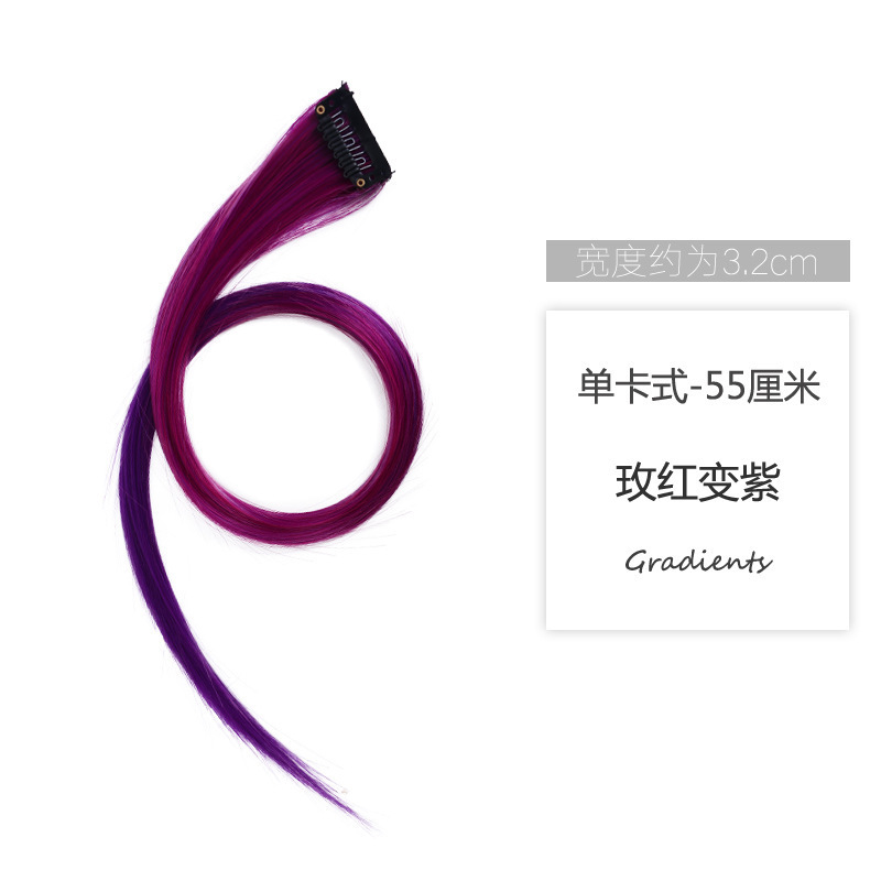 Pelucina de color pelucina extensión de cabello colgante oreja pelucina de teñido de cabello simulado pelucina de blanqueo pelucina de seda de alta temperatura pelucina de cabello recta