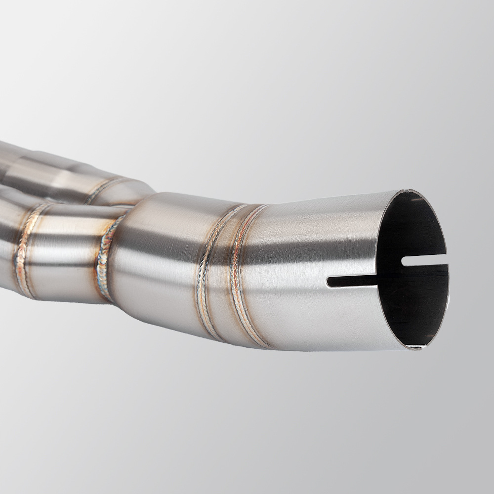 ZX6R stainless steel front section middle section motorcycle locomotive exhaust pipe modification connected to the original tail section non-destructive installation 2024