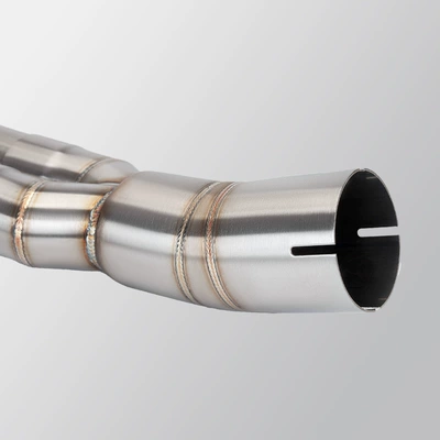 Motorcycle exhaust pipe – ZX6R stainless steel front section middle