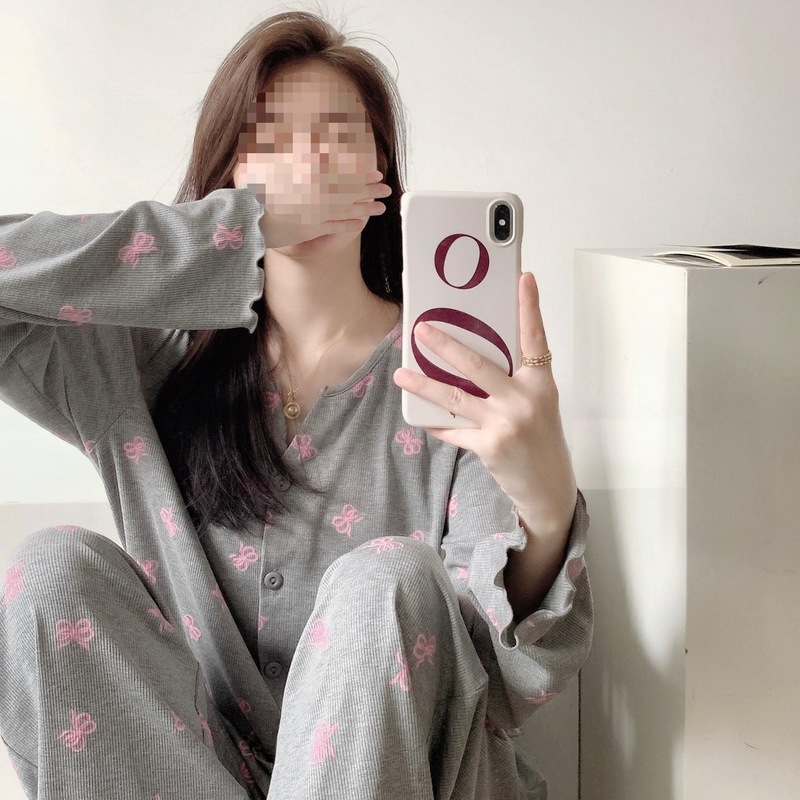 韩系睡衣女甜美风碎花2025新款春秋宿舍简约风长袖长裤家居服套装|undefined