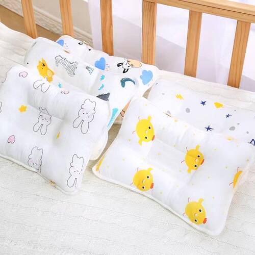 Factory Wholesale Newborn Shaping Pillow Washable Cotton Gauze Comfortable Anti-Tilting Baby Pillow Dropshipping