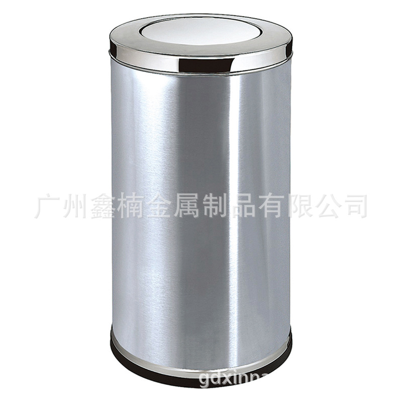 商场车站机场写安楼电梯口楼道圆形垃圾桶大号港式垃圾桶不锈钢