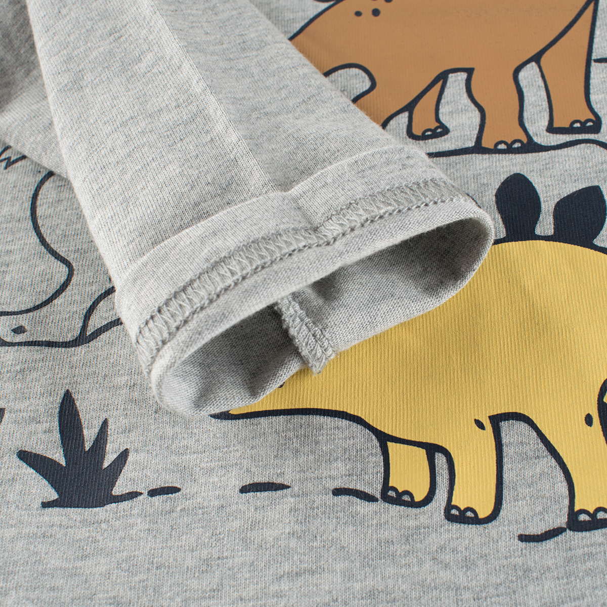 27kids ropa infantil transfronteriza nueva camiseta de manga larga para hombre de dinosaurio 2024 al por mayor ropa de otoño para bebés