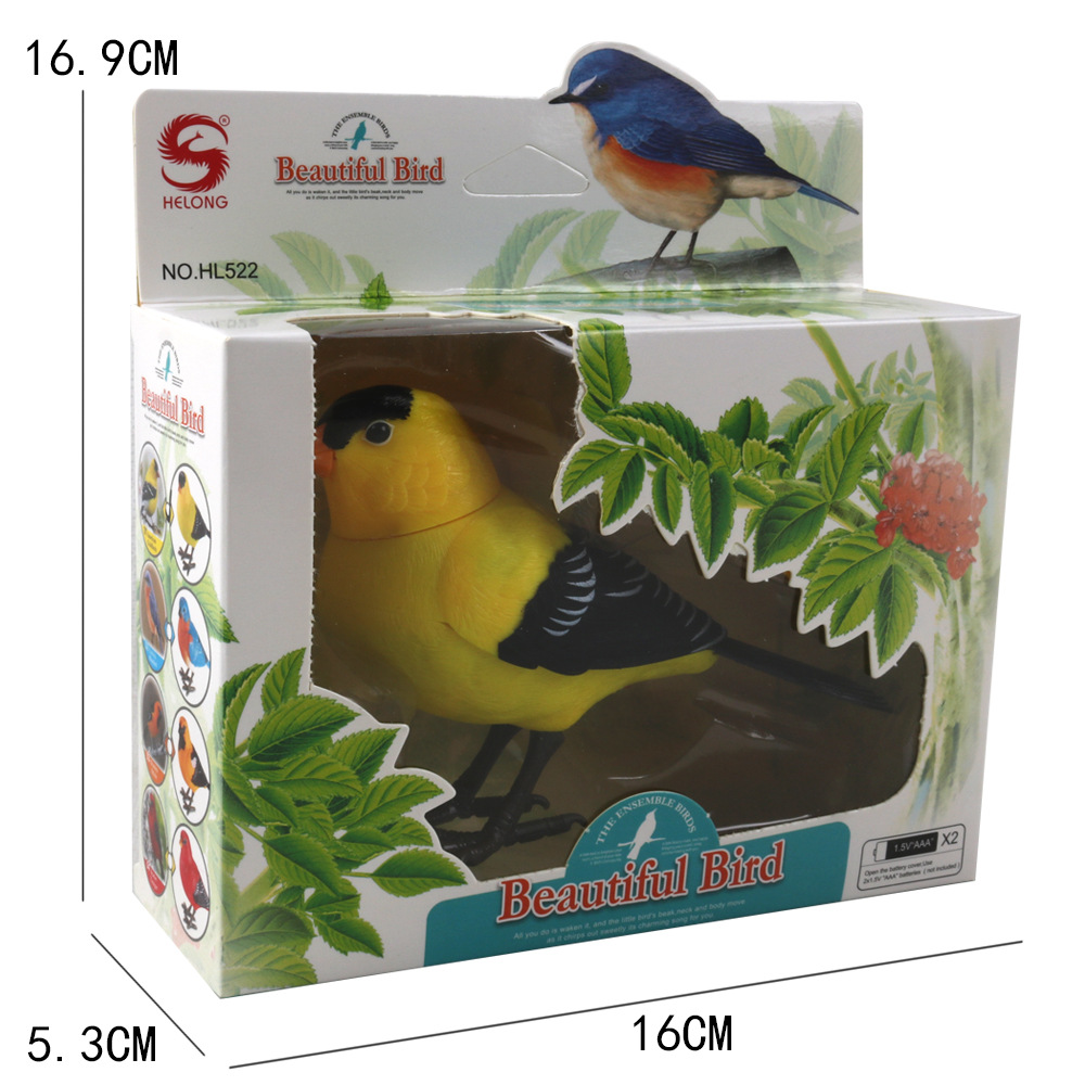 Pájaro Eléctrico de Juguete con Control de Voz 522 de Plástico para Niños