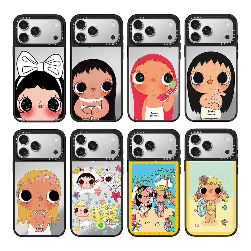 Xiaoyuyu girl's white large bow sticker iPhone 17 Pro Max Apple 16 mirror phone case Xiaoyuyu girl's white large bow sticker iPhone 17 Pro Max Apple 16 mirror phone case