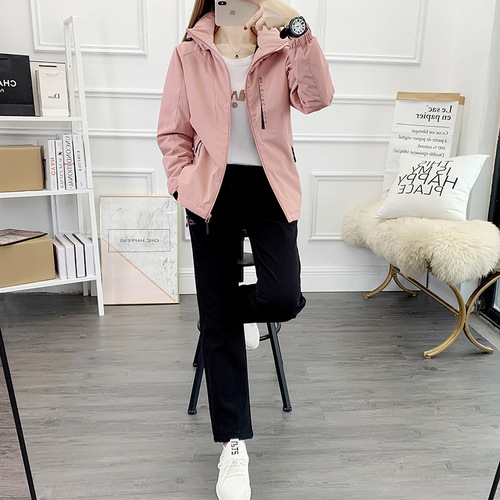 Women's Large Size Thick Waterproof Windproof Breathable Warm Softshell Jacket Outdoor Climbing Suit