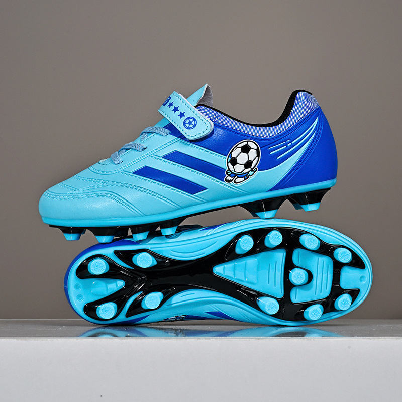 Zapatos de Fútbol Infantil con Tacos de Goma de Malla Ligeros para Césped Natural y Artificial