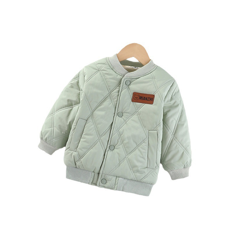 Chaqueta de algodón para niños 2024 Otoño e Invierno Nuevo estilo coreano chaqueta de bebé para niños uniforme de béisbol estilo coreano ropa de algodón engrosada moda