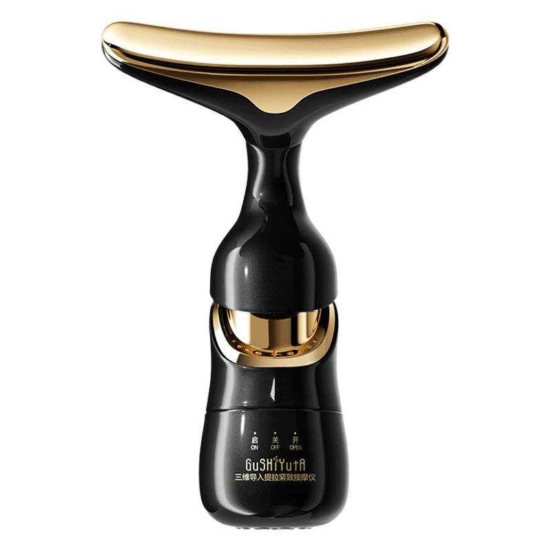 История и ее инструмент с тремя телами импорта подтягивания и компактного массажа пользовательские OEM экспорт вибрации бытовой косметический инструмент