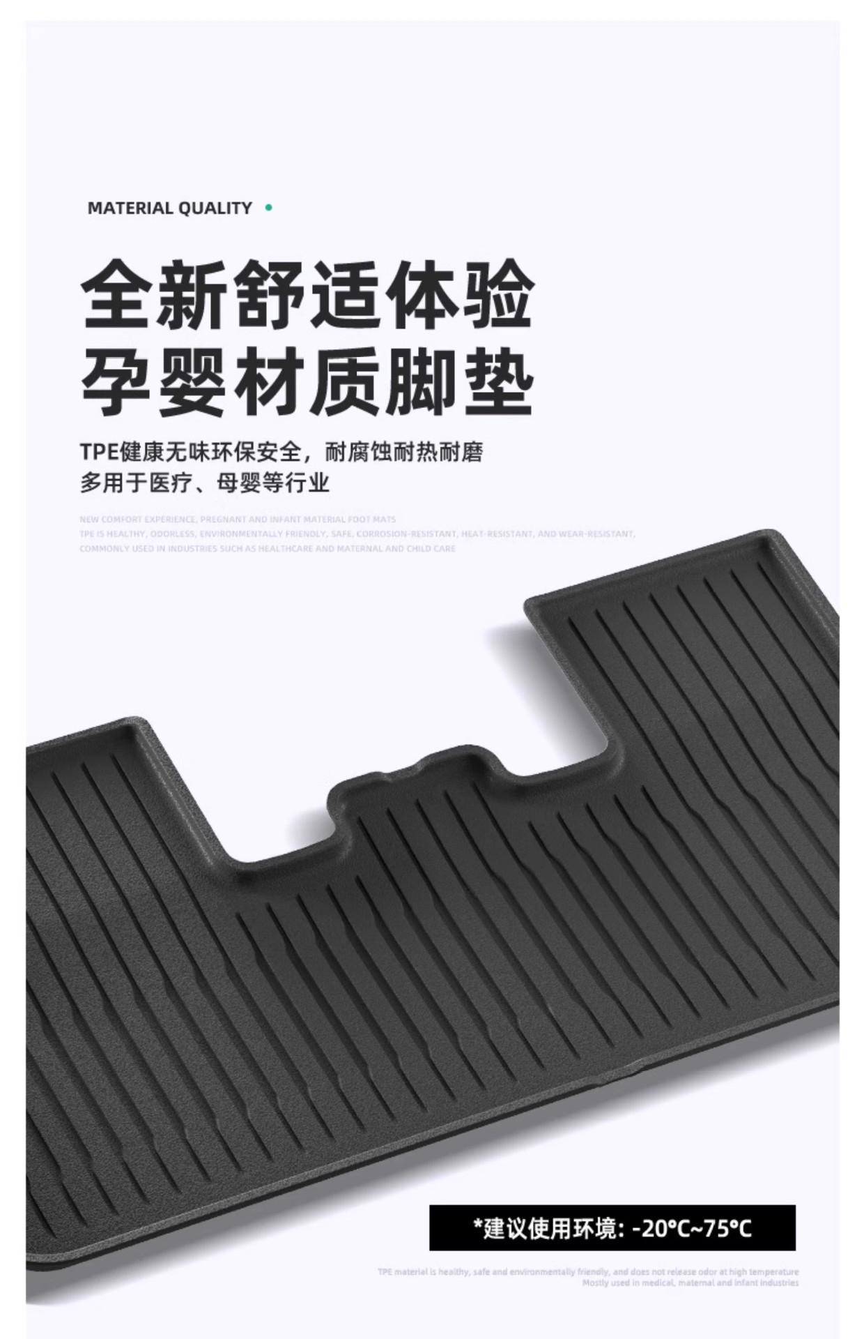 Suitable for Tesla Model Y3 New Version Trunk Mat Tpe Front and Rear Trunk Mat Foot Mat Modification Accessories
